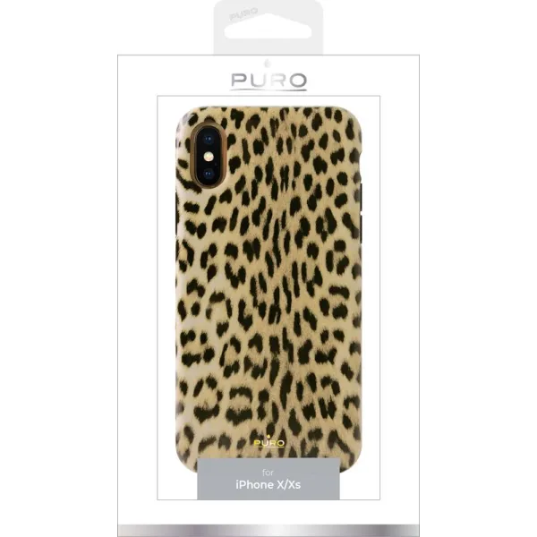 PURO Glam Leopard Cover - Case for iPhone Xs / X (Leo 1)