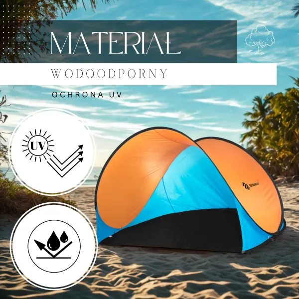 Palapinė Springos PT003 Pop-Up (200×120×110 cm), oranžinė