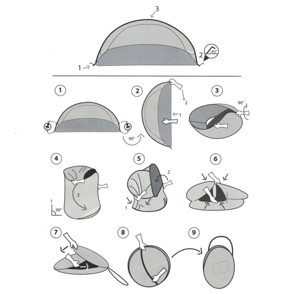 Pop up palapinė Springos PT004 200 x 120 CM