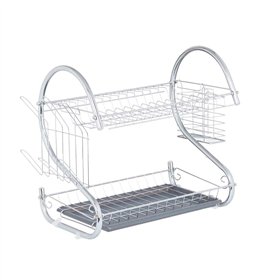 Draining Rack for Kitchen Sink Kinvara Grey 45,5 x 24,5 x 37,5 cm 41 x 26,5 x 11,5 cm