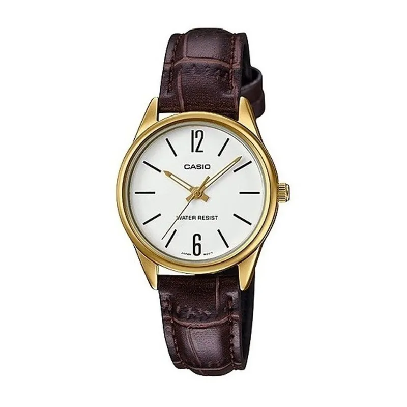 Laikrodis moterims Casio 3H LADY LEATHER - WHITE (Ø 28 mm)