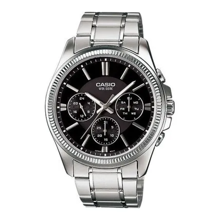 Vīriešu Pulkstenis Casio ENTICER GENT Melns Sudrabains (Ø 35 mm)