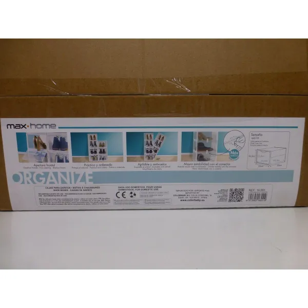 Stackable shoe box Max Home White 6 Units polypropylene ABS 25 x 18,5 x 35 cm