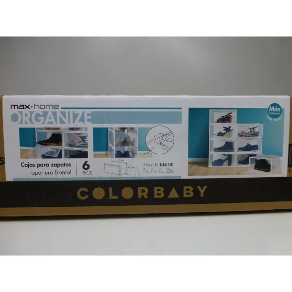 Stackable shoe box Max Home White 6 Units polypropylene ABS 35 x 18,5 x 27 cm