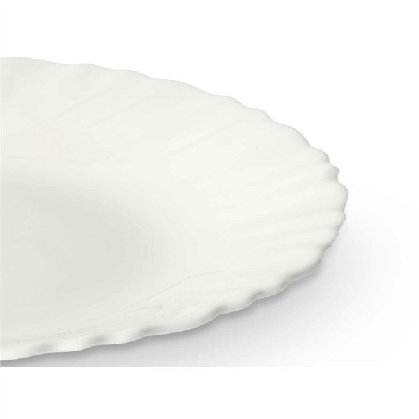 Dessert dish Vivalto White Opaline glass 19 x 2 x 19 cm (24 Units)