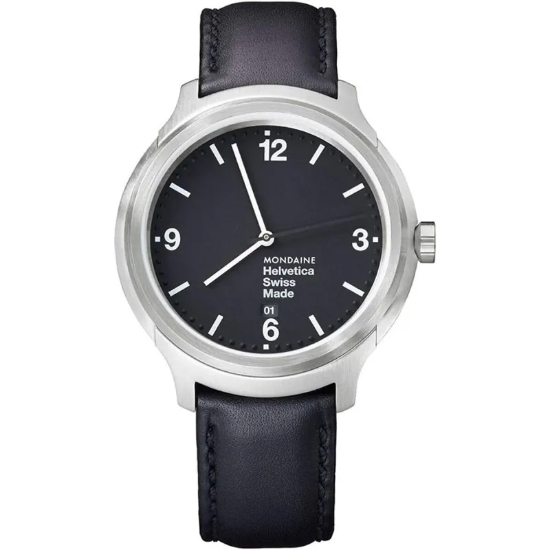 Miesten rannekellot Mondaine HELVETICA No. 1 BOLD (Ø 43 mm)