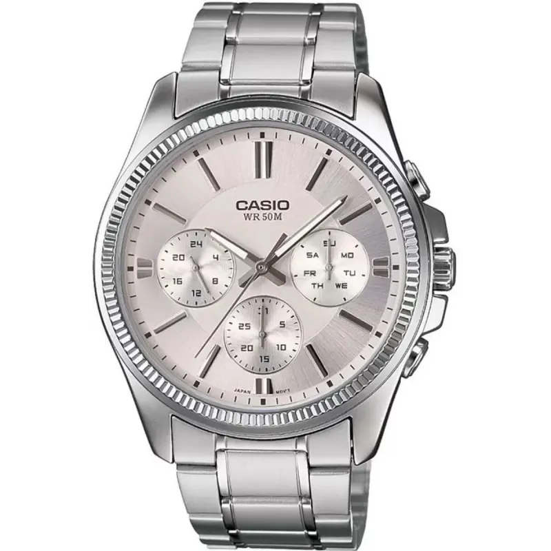 Vīriešu Pulkstenis Casio ENTICER GENT Sudrabains Pelēks (Ø 35 mm)