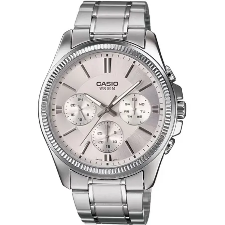 Vīriešu Pulkstenis Casio ENTICER GENT Sudrabains Pelēks (Ø 35 mm)