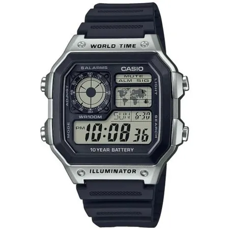 Laikrodis vyrams Casio AE-1200WH-1CVEF Juoda Pilka (Ø 40 mm)