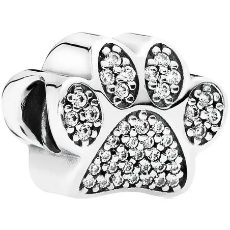 Moteriški karoliukai Pandora SPARKLING PAW PRINT & HEART