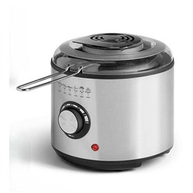 Deep-fat Fryer Argon Black Transparent Silver 1 L 950 W