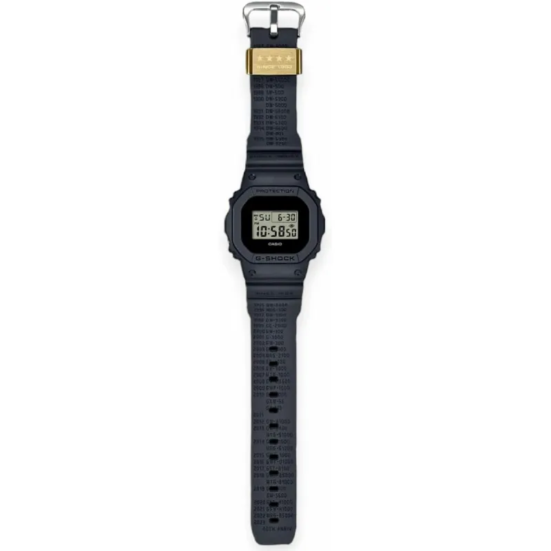 Abiejų lyčių laikrodis Casio G-Shock THE ORIGIN - REMASTER BLACK SERIE 40TH ANNIVERSARY BY ERIC HAZE (2 BEZELS)