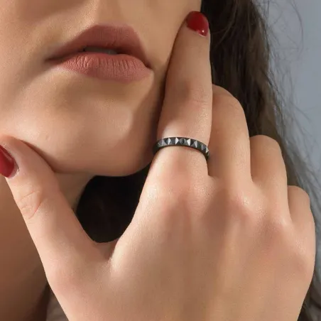 Vīriešu Gredzens AN Jewels AR.R1NS06BK-7 7