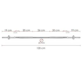 Käepide, kaaluvarras Springos FA1049 120 cm 25mm