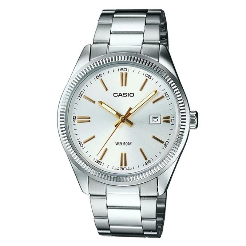 Naiste Kell Casio LADY DATE - ARGENTEE, GOLD INDEXES (Ø 30 mm) (Ø 32 mm)