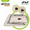 Table Aktive 80 x 60 cm White Foldable Camping