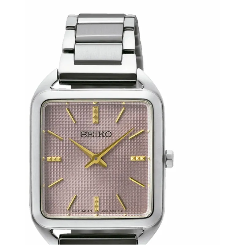 Мужские часы Seiko SWR077P1 Розовый Серебристый