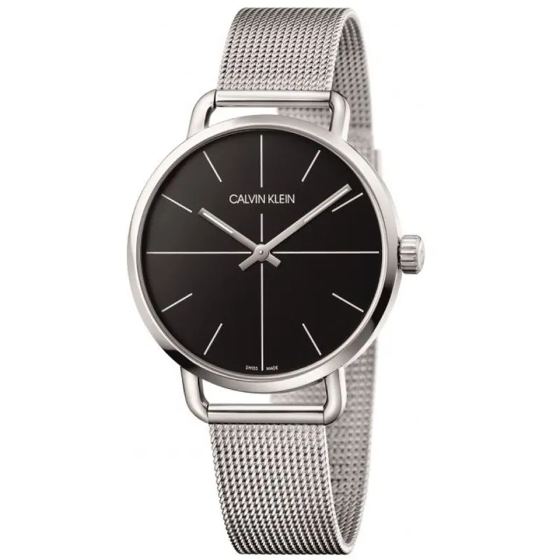 Vīriešu Pulkstenis Calvin Klein K7B21121 Melns Sudrabains