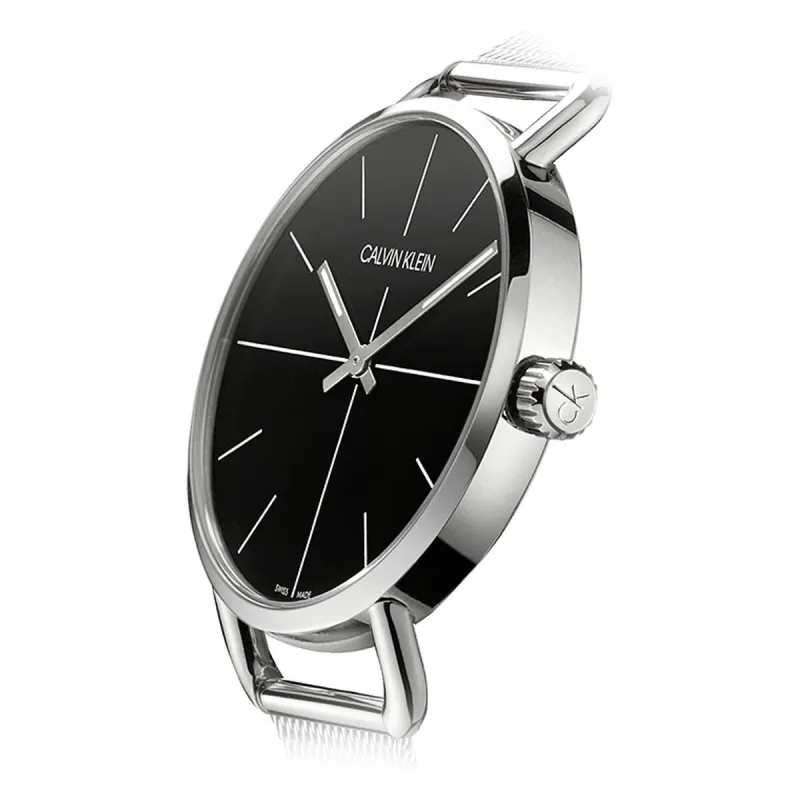 Vīriešu Pulkstenis Calvin Klein K7B21121 Melns Sudrabains