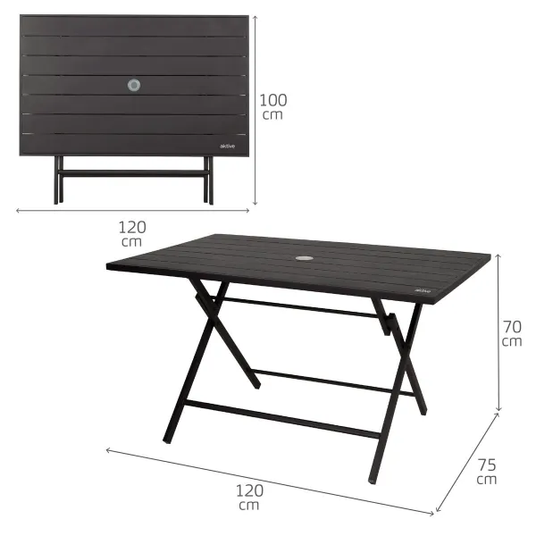Folding Table Aktive 120 x 70 x 75 cm