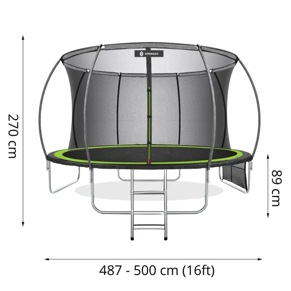 Dārza batuts Springos TP0023 16 pēdas (487 - 500 cm)