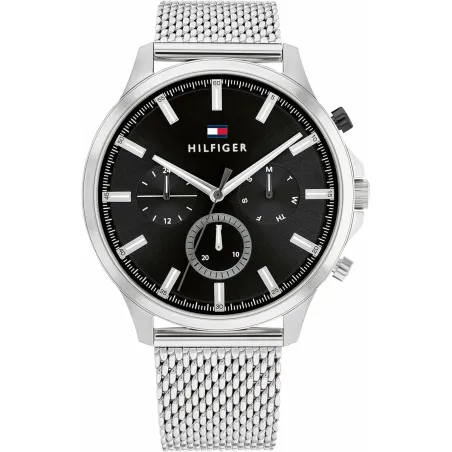 Laikrodis vyrams Tommy Hilfiger RYDER Juoda Sidabras