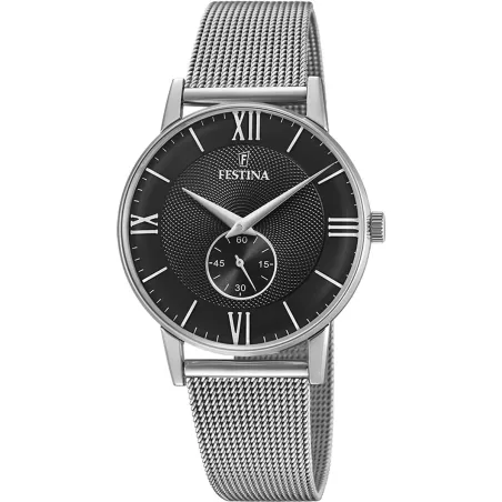 Мужские часы Festina F20568/4 Чёрный Серебристый
