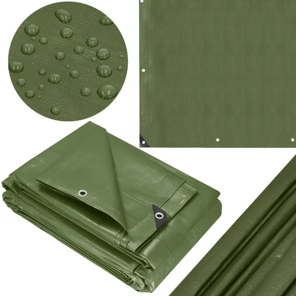 Suojapeite 5x8m Springos GA2127 120g/m2 paksu suojaava vihreä arkki