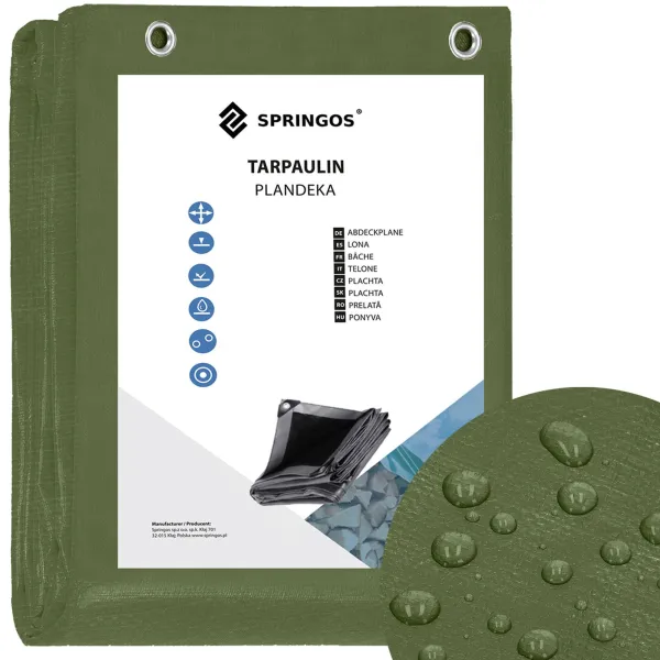 Suojapeite 5x8m Springos GA2127 120g/m2 paksu suojaava vihreä arkki