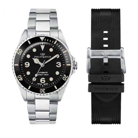 Laikrodis vyrams Philip Watch R8223216008 Juoda Sidabras