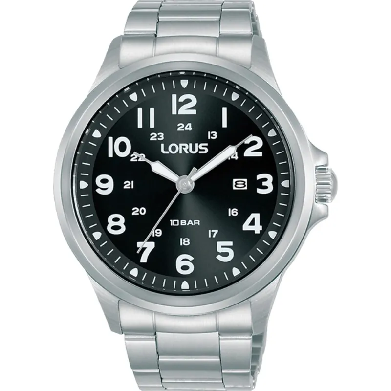 Laikrodis vyrams Lorus RH991NX9 Juoda Sidabras