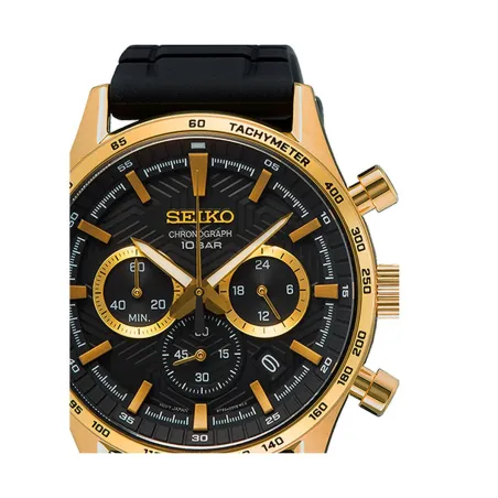Miesten rannekellot Seiko SSB446P1 Musta