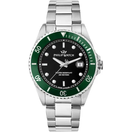 Miesten rannekellot Philip Watch R8253597086 Musta Hopeinen
