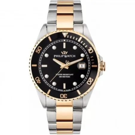 Miesten rannekellot Philip Watch R8253597081 Musta Hopeinen