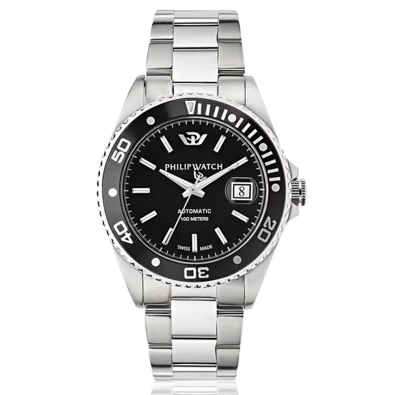 Laikrodis vyrams Philip Watch R8223597026 Juoda Sidabras