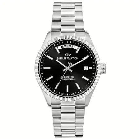 Miesten rannekellot Philip Watch R8223597108 Musta Hopeinen