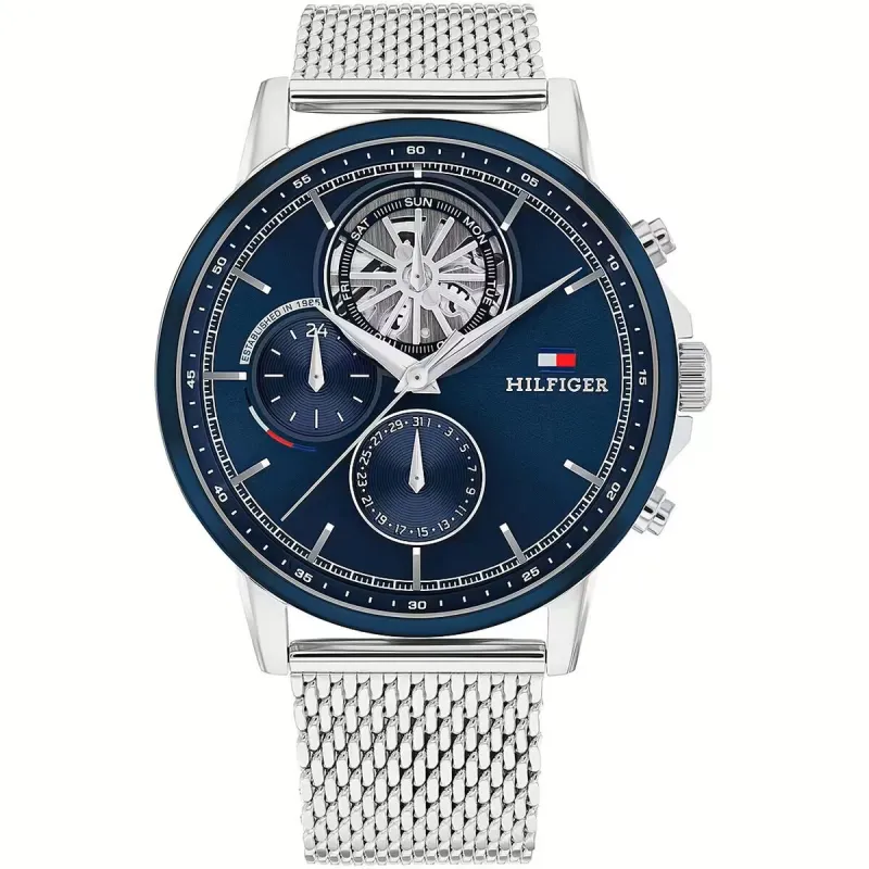 Laikrodis vyrams Tommy Hilfiger STEWART Sidabras (Ø 44 mm)