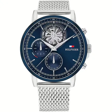 Vīriešu Pulkstenis Tommy Hilfiger STEWART Sudrabains (Ø 44 mm)