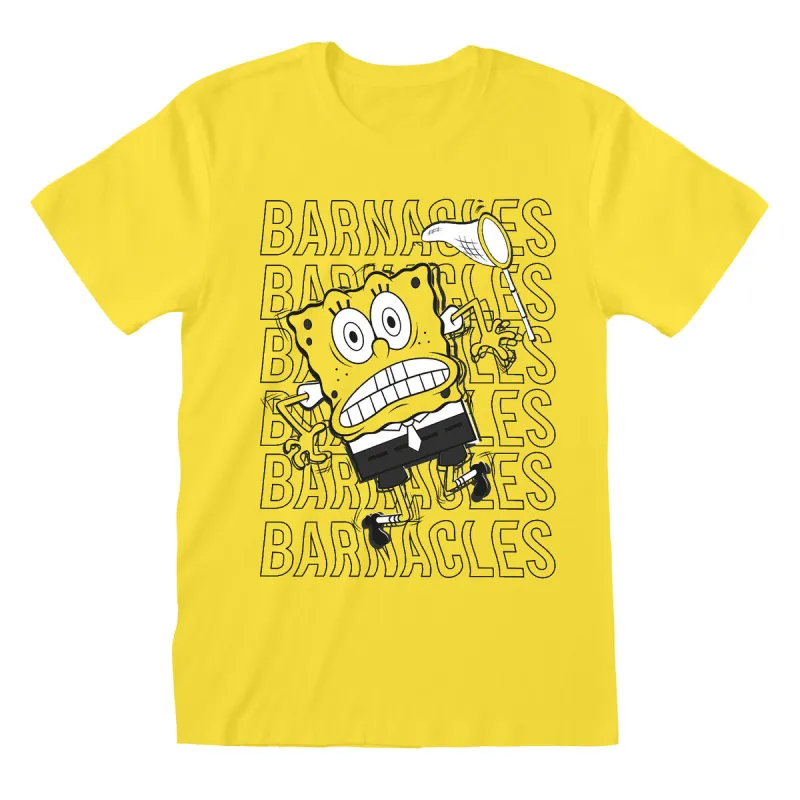 Футболка с коротким рукавом унисекс Spongebob Barnacles Жёлтый