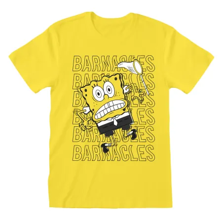 Футболка с коротким рукавом унисекс Spongebob Barnacles Жёлтый