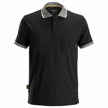 Vyriški polo marškinėliai su trumpomis rankovėmis Snickers Workwear Juoda