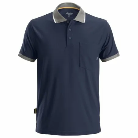 Men’s Short Sleeve Polo Shirt Snickers Workwear 2724 Polo AllroundWork Technology 37.5® Navy Blue