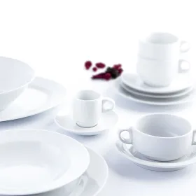 Piece Coffee Cup Set Quid Basic White Ceramic 80 ml (12 Units)