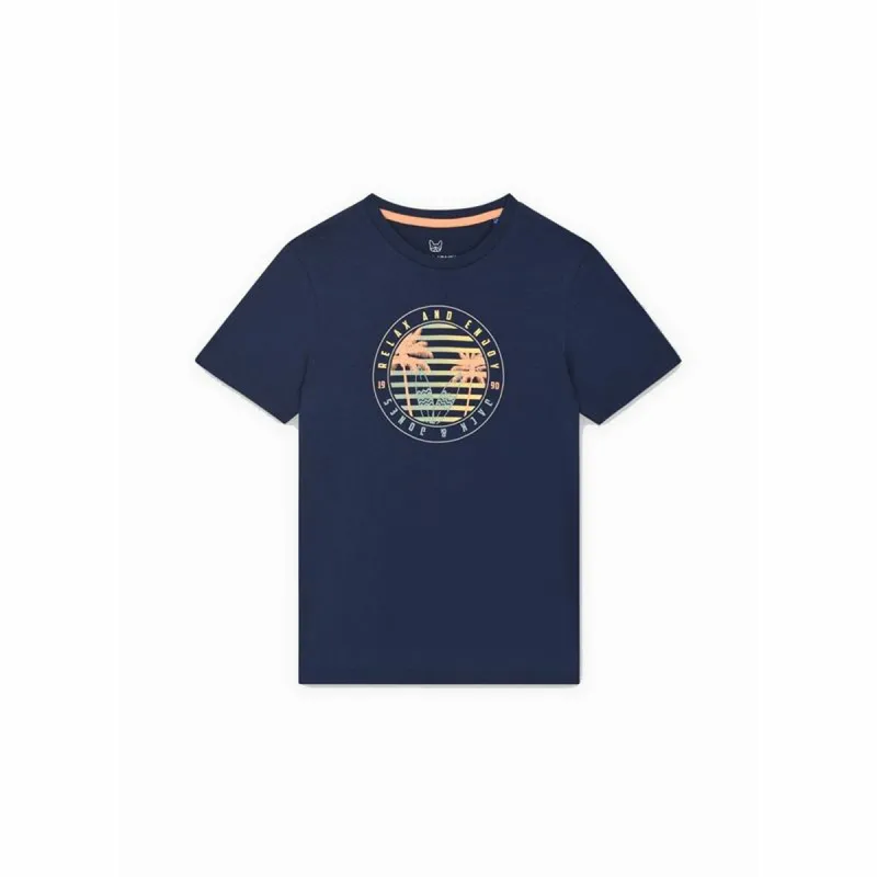 Laste Lühikeste varrukatega T-särk Jack & Jones Jjsummer Smu Vibe Tee Meresinine