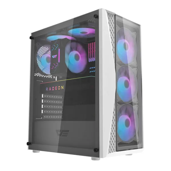 Darkflash DK352 Plus computer case (black and white) + 4 ARGB fans