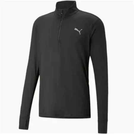 Sieviešu Krekls ar Īsām Piedurknēm Puma Run Favorite Melns Unisekss
