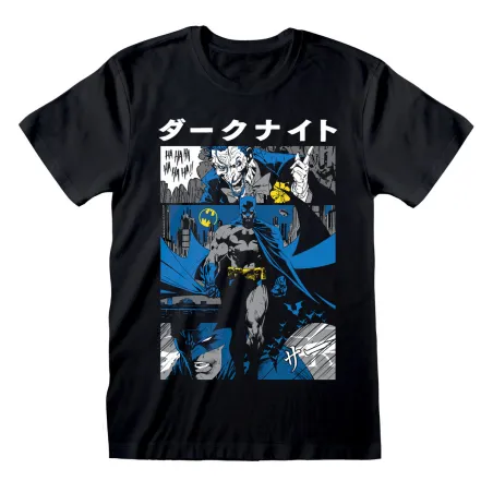 Футболка с коротким рукавом Batman Manga Cover Чёрный Унисекс