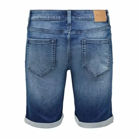 Vyriški Džinsiniai Šortai Only & Sons Onsply Dark Mid Blue Mėlyna