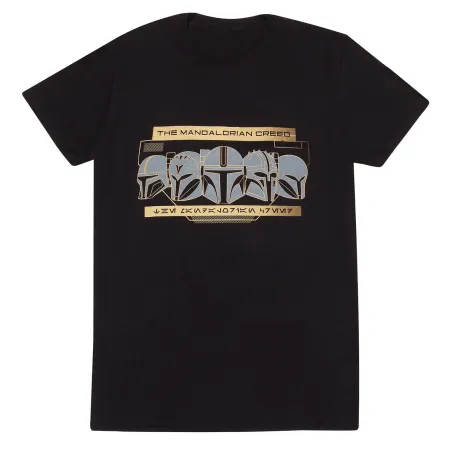 Lyhythihainen paita The Mandalorian Row of Helmets Musta Unisex