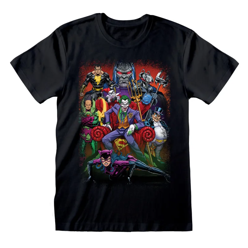 Lyhythihainen paita DC Comics Villains Musta Unisex